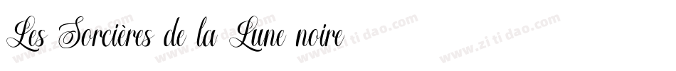 Les Sorcières de la Lune noire字体转换